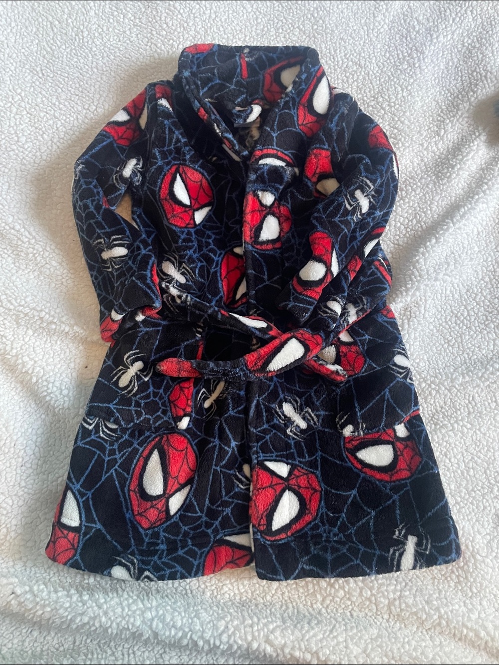 Toddler Spider-Man Navy & Red Fleece Robe